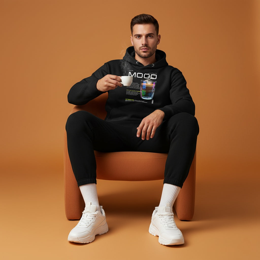 Mood Strong hoodie with QR code for AR video activation