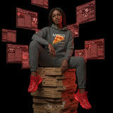 Mood Rising hoodie with QR code for AR video activation