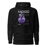 AR Black hoodie with colorful acai bowl design on a white background
