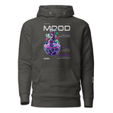 AR vintage black hoodie with colorful acai bowl design on a white background