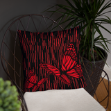 Ruby Red Bttrfl Pillow freeshipping - Design For Dinner