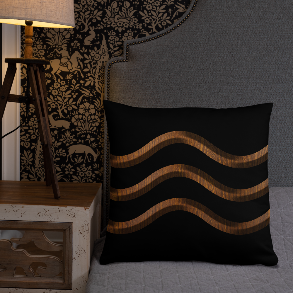 Wooden Waves Pillow freeshipping - Design For Dinner