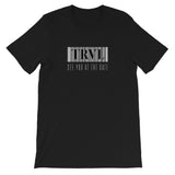 TRVL Unisex T-Shirt Black freeshipping - Design For Dinner