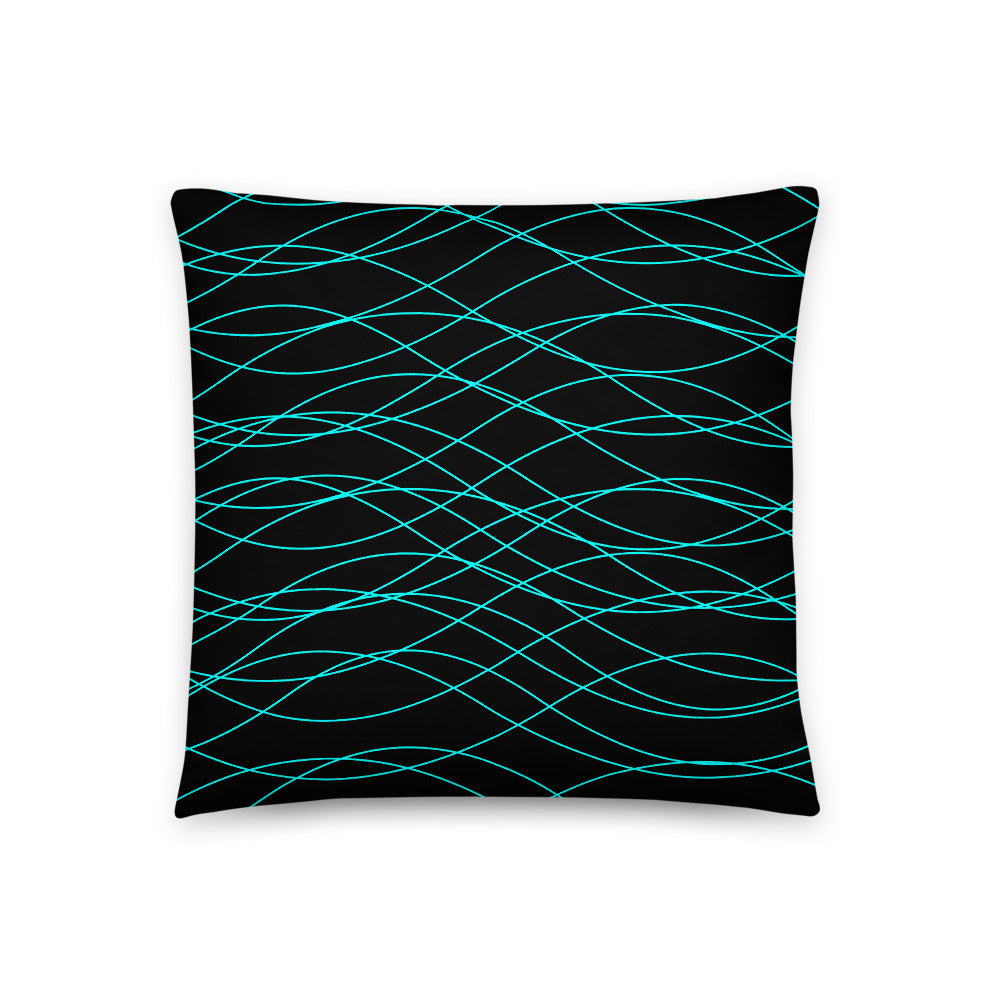 Cyan Waves Pillow freeshipping - Design For Dinner