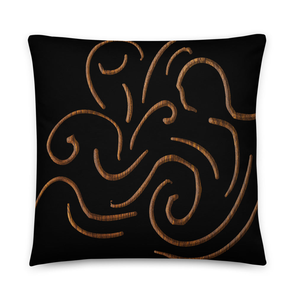 Wooden Curls Pillow freeshipping - Design For Dinner