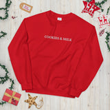 Cookies & Milk Embroidered Sweatshirt freeshipping - Design For Dinner